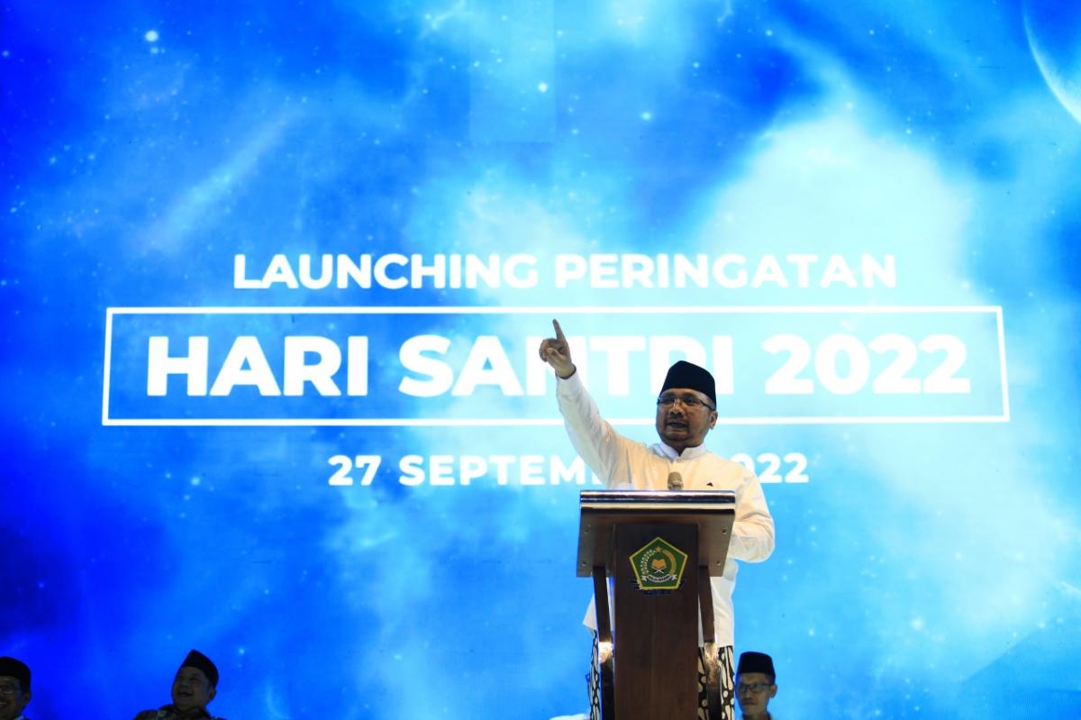 Launching Peringatan Hari Santri 2022, Menag: Jawab Kebencian dengan Prestasi