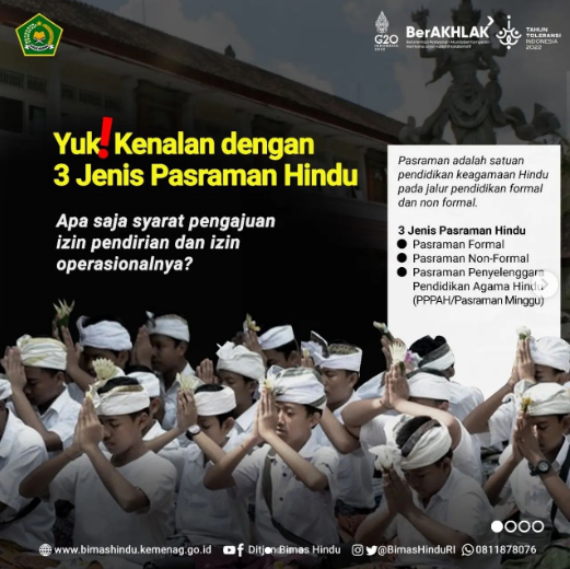 3 Jenis Pasraman Hindu di Bawah Naungan Bimas Hindu RI