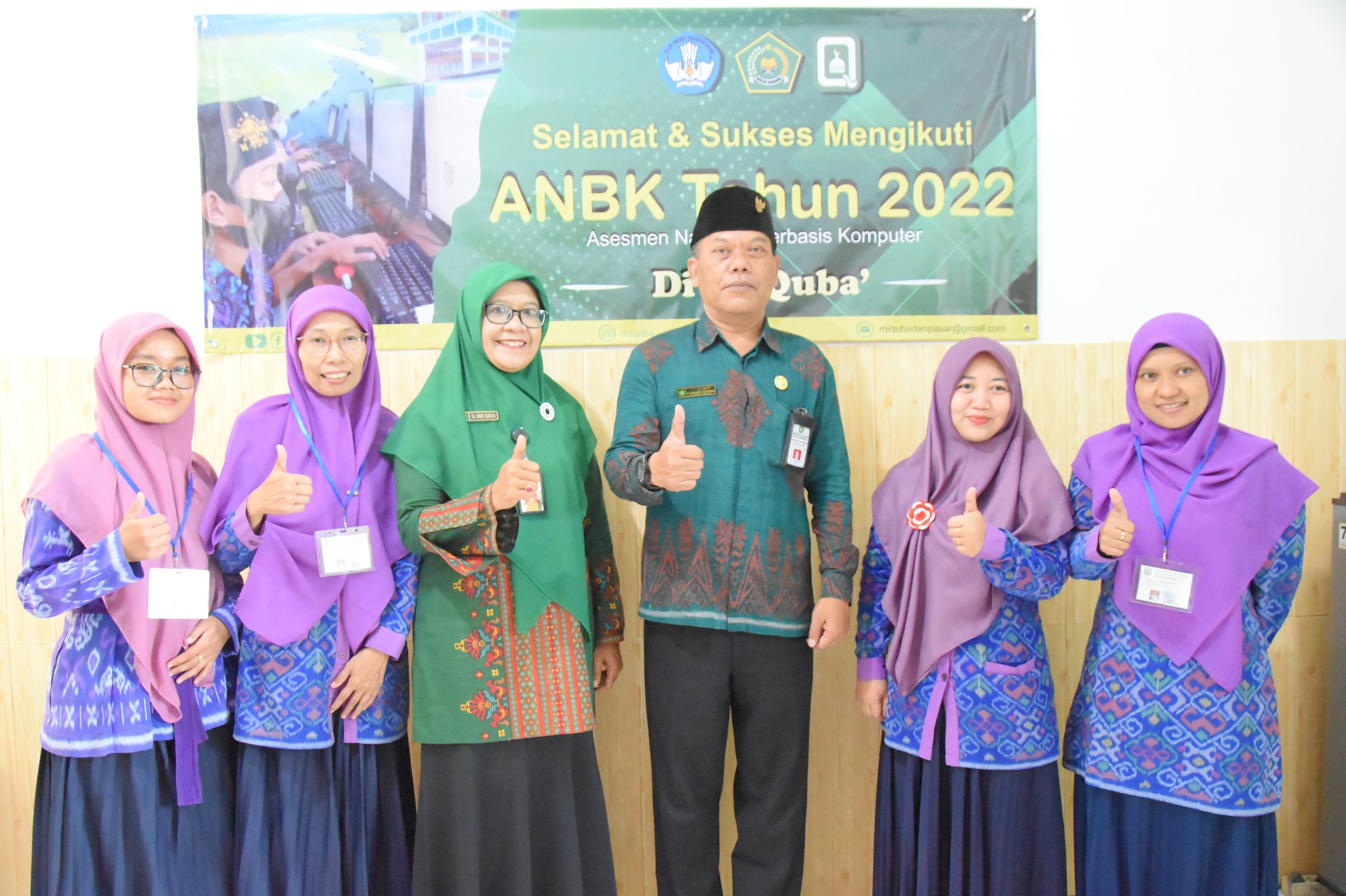 Monitoring Pelaksanaan ANBK dan Penyerahan SK SRA di MI Quba Denpasar 