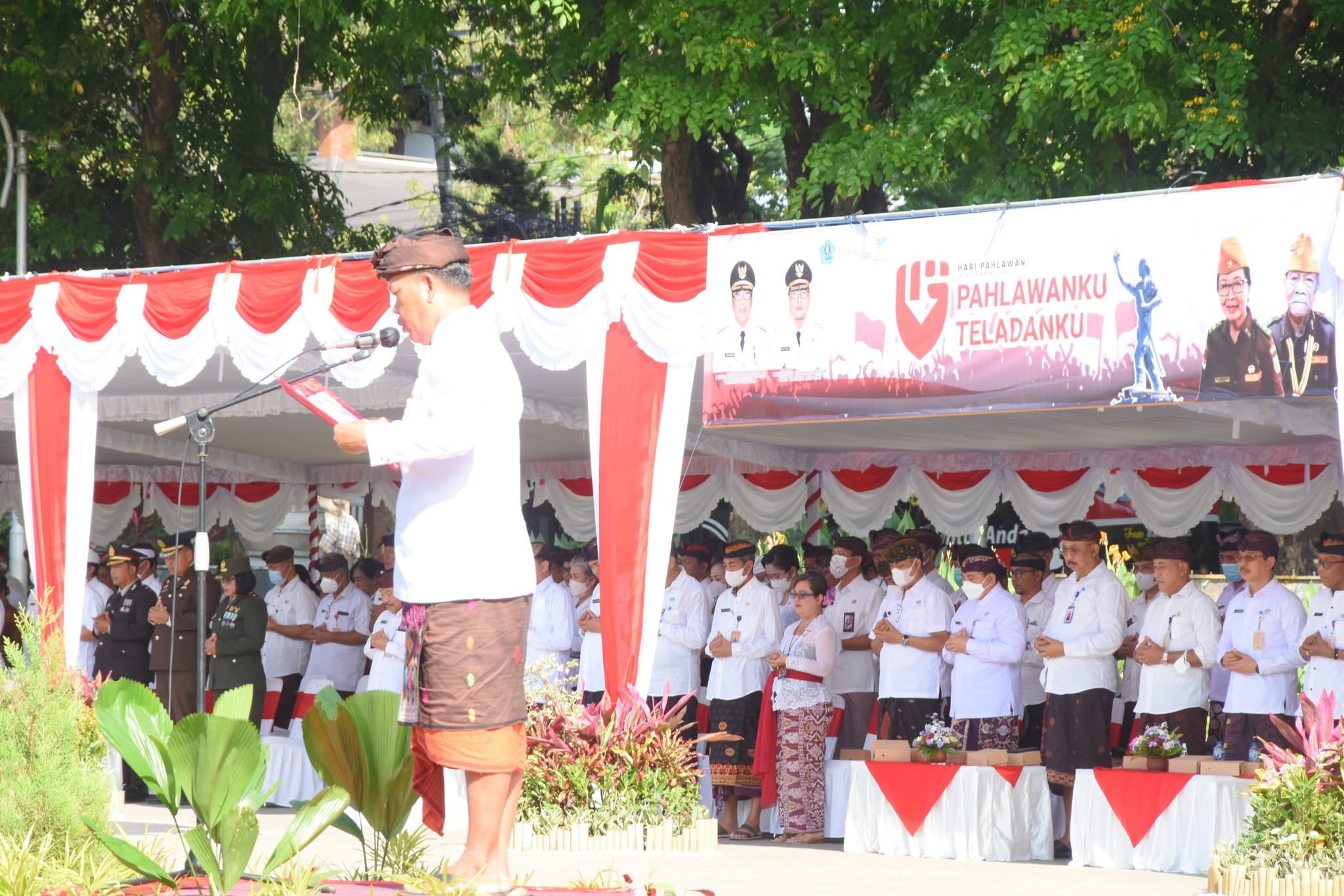 Apel Peringatan Hari Pahlawan ke77 Tahun 2022 di Lingkungan Pemerintah Kota Denpasar