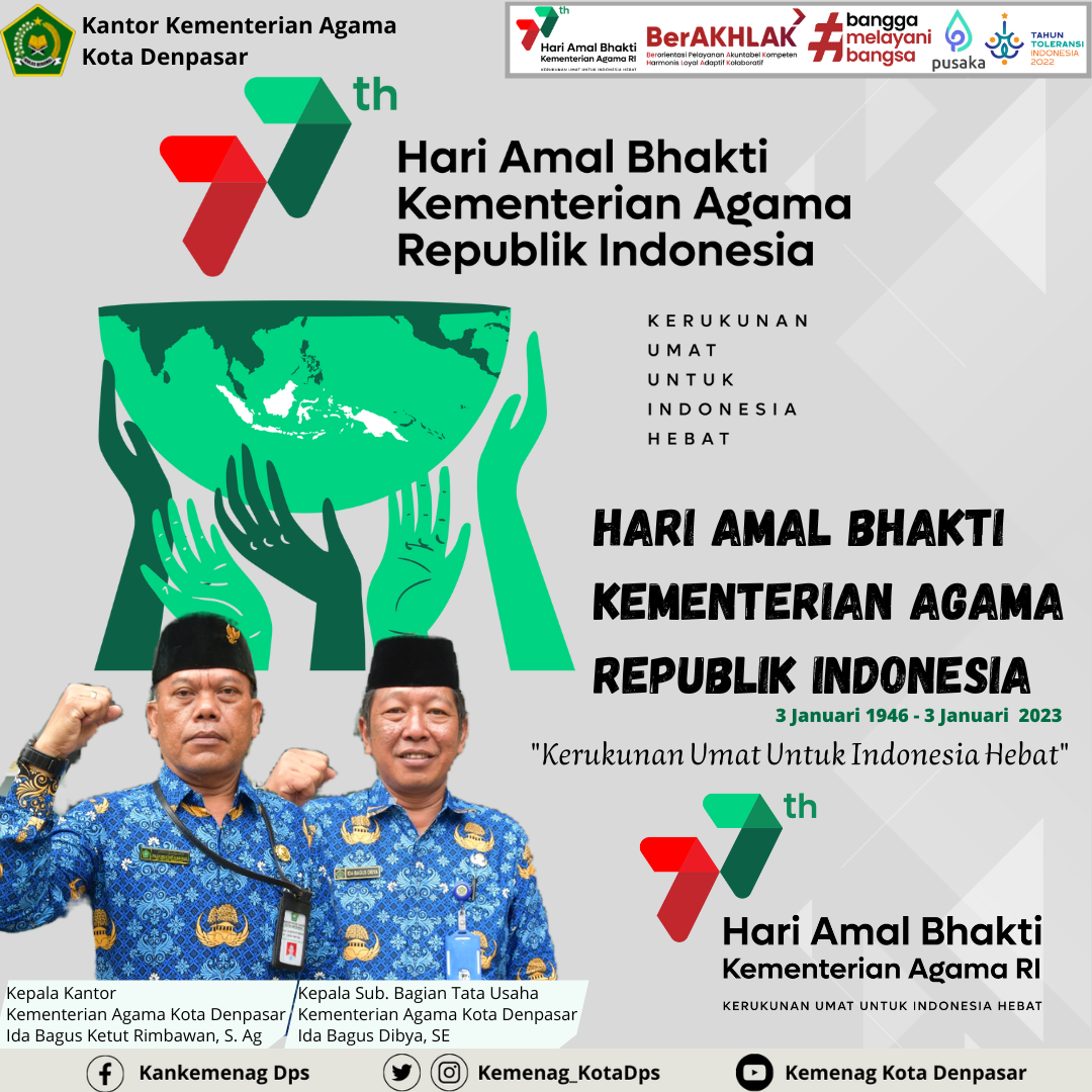Dirgahayu Hari Amal Bhakti (HAB) ke-77