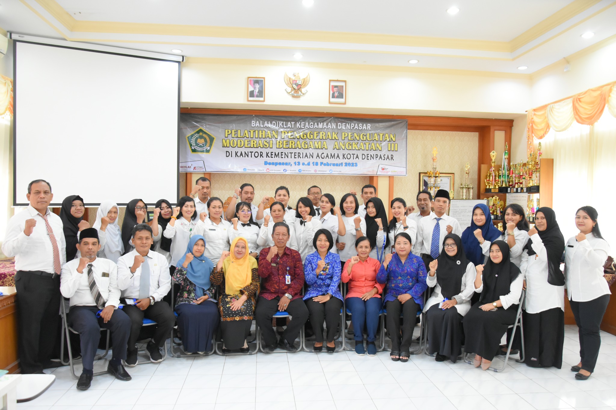 Penutupan Pelatihan Penggerak Penguatan Moderasi Beragama Angakatan III Pada Kantor Kementerian Agama Kota Denpasar