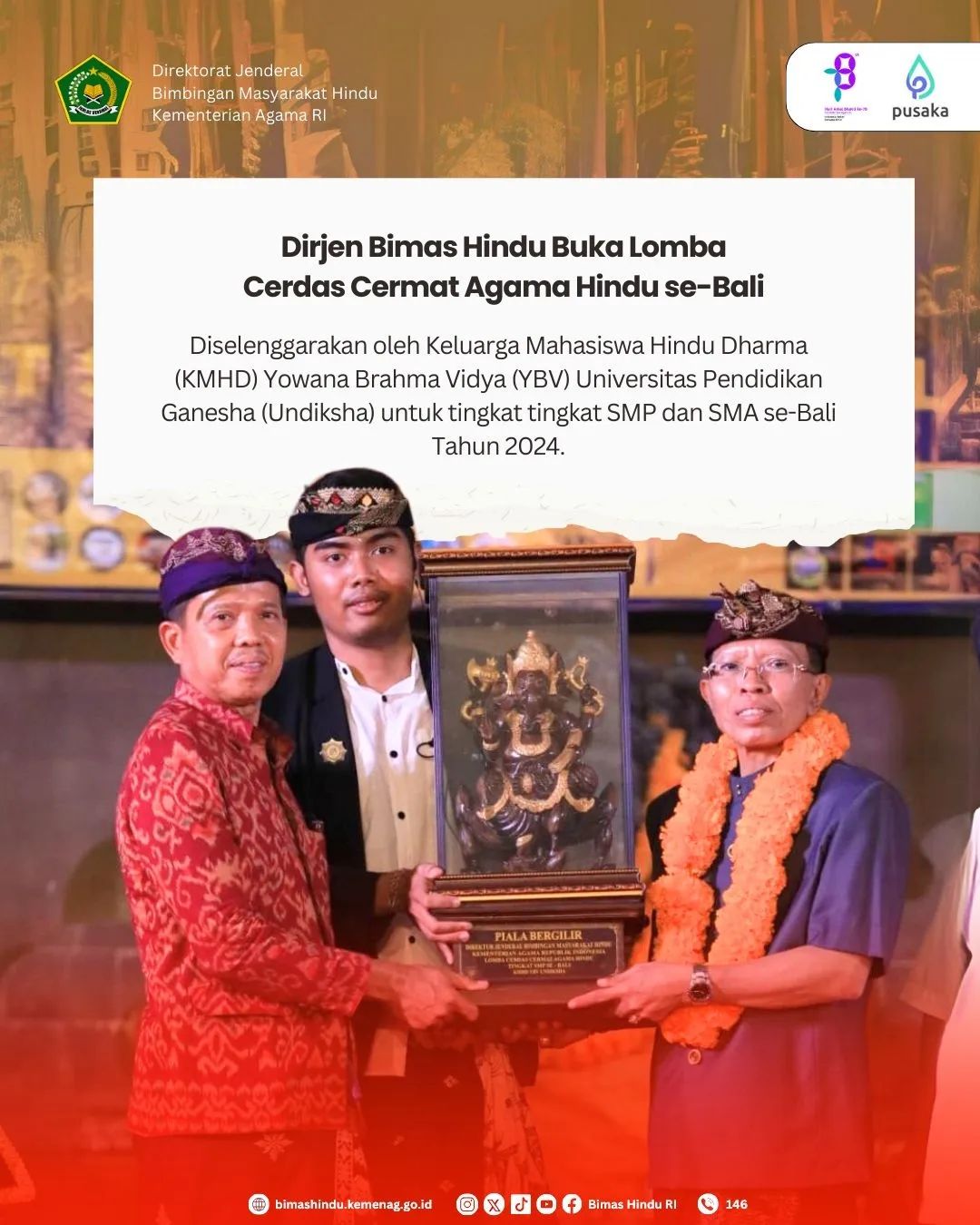 Ditjen Bimas Hindu Buka Lomba Cerdas Cermat Agama Hindu se-Bali