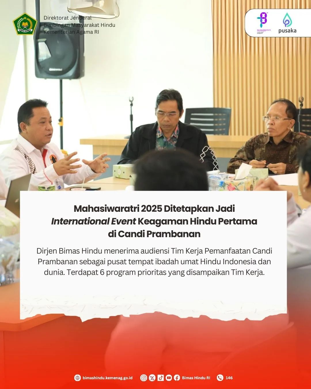 Mahasiwaratri 2025 Ditetapkan Jadi International Event Keagamaan Hindu Pertama di Candi Prambanan