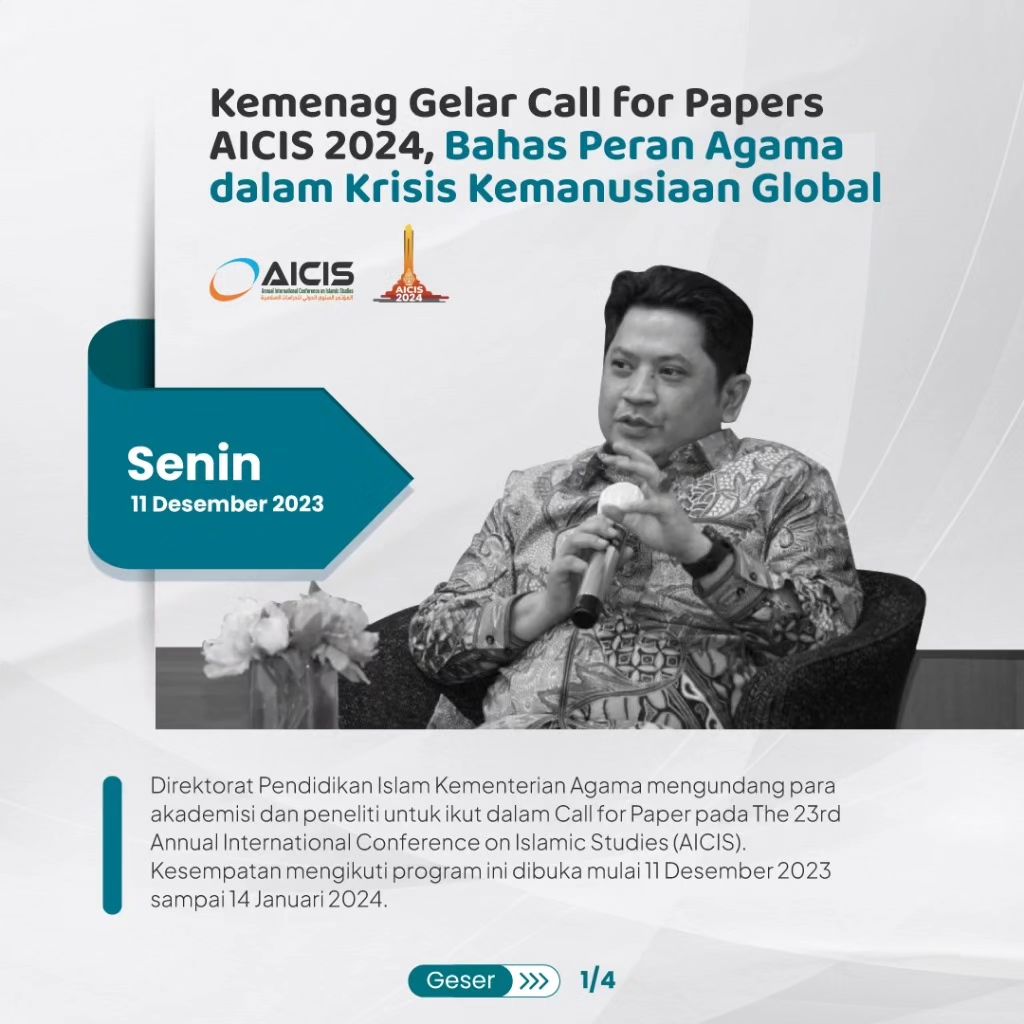 Kemenag Gelar Call For Paper AICIS 2024, Bahas Peran Agama Dalam Krisis Kemanusiaan Global