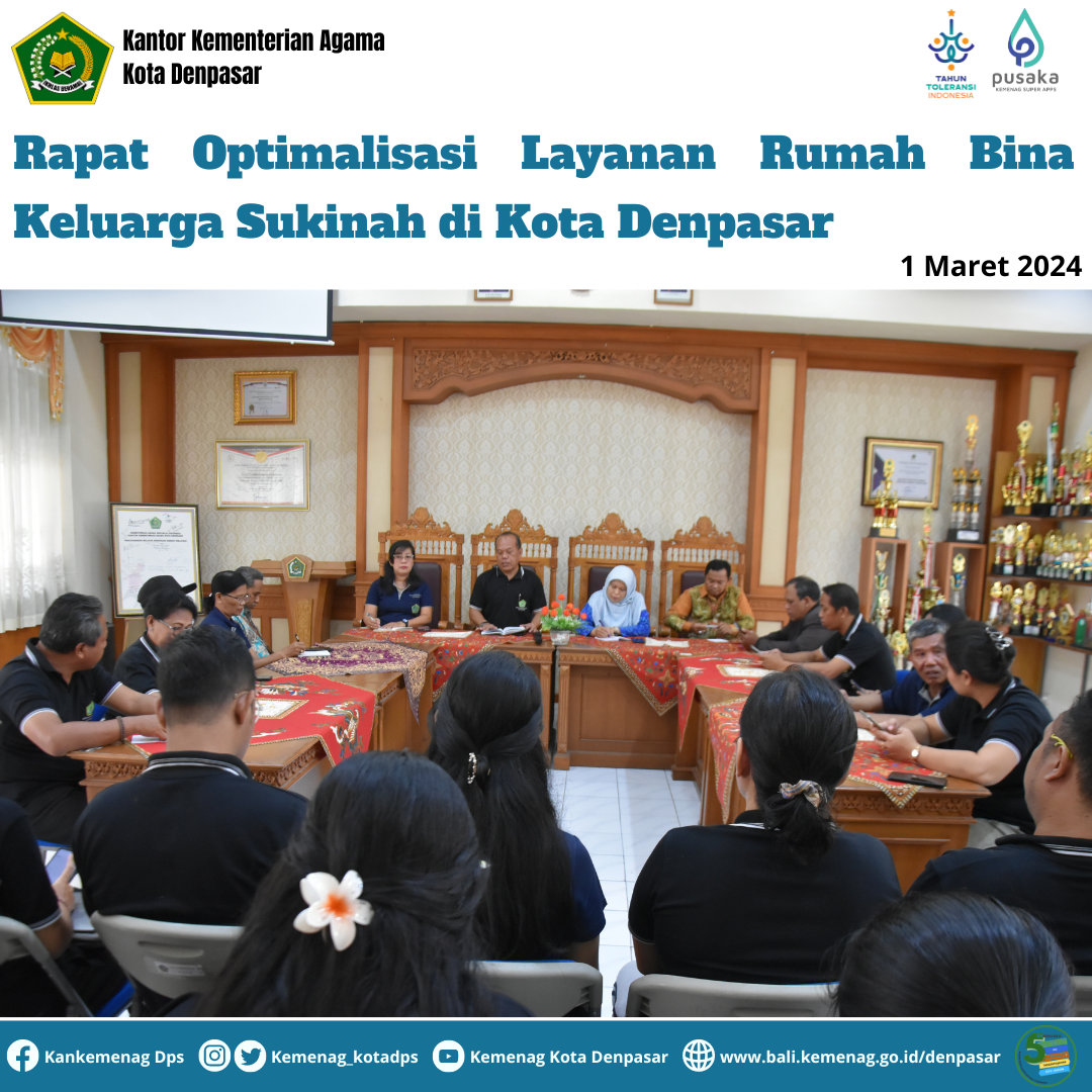 Rapat Optimalisasi Layanan Rumah Bina Keluarga Sukinah di Kota Denpasar