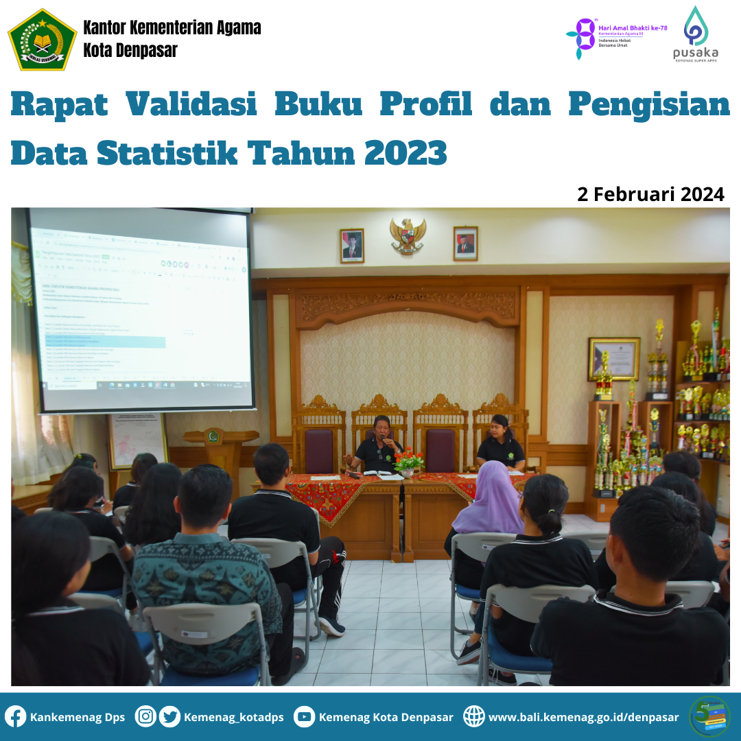 Rapat Validasi Buku Profil dan Data Statistik Tahun 2023