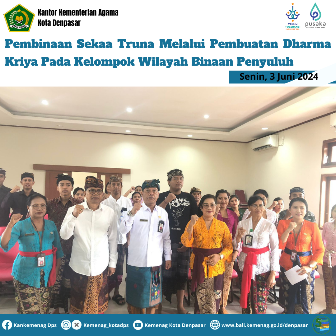 Pembinaan Sekaa Truna Melalui Pembuatan Dharma Kriya Pada Kelompok Wilayah Binaan Penyuluh