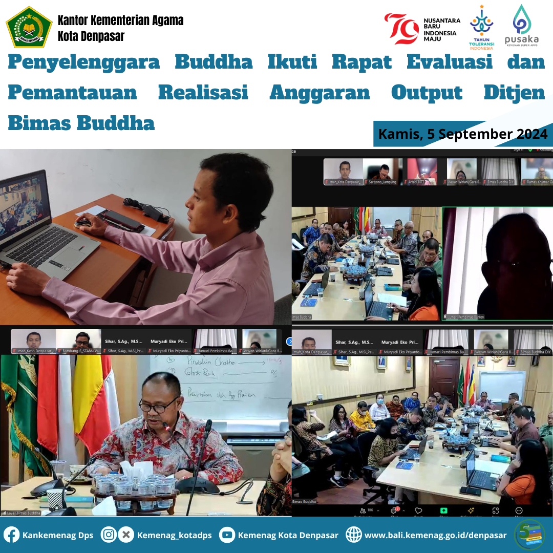 Penyelenggara Buddha Ikuti Rapat Evaluasi dan Pemantauan Realisasi Anggaran Output Ditjen Bimas Buddha