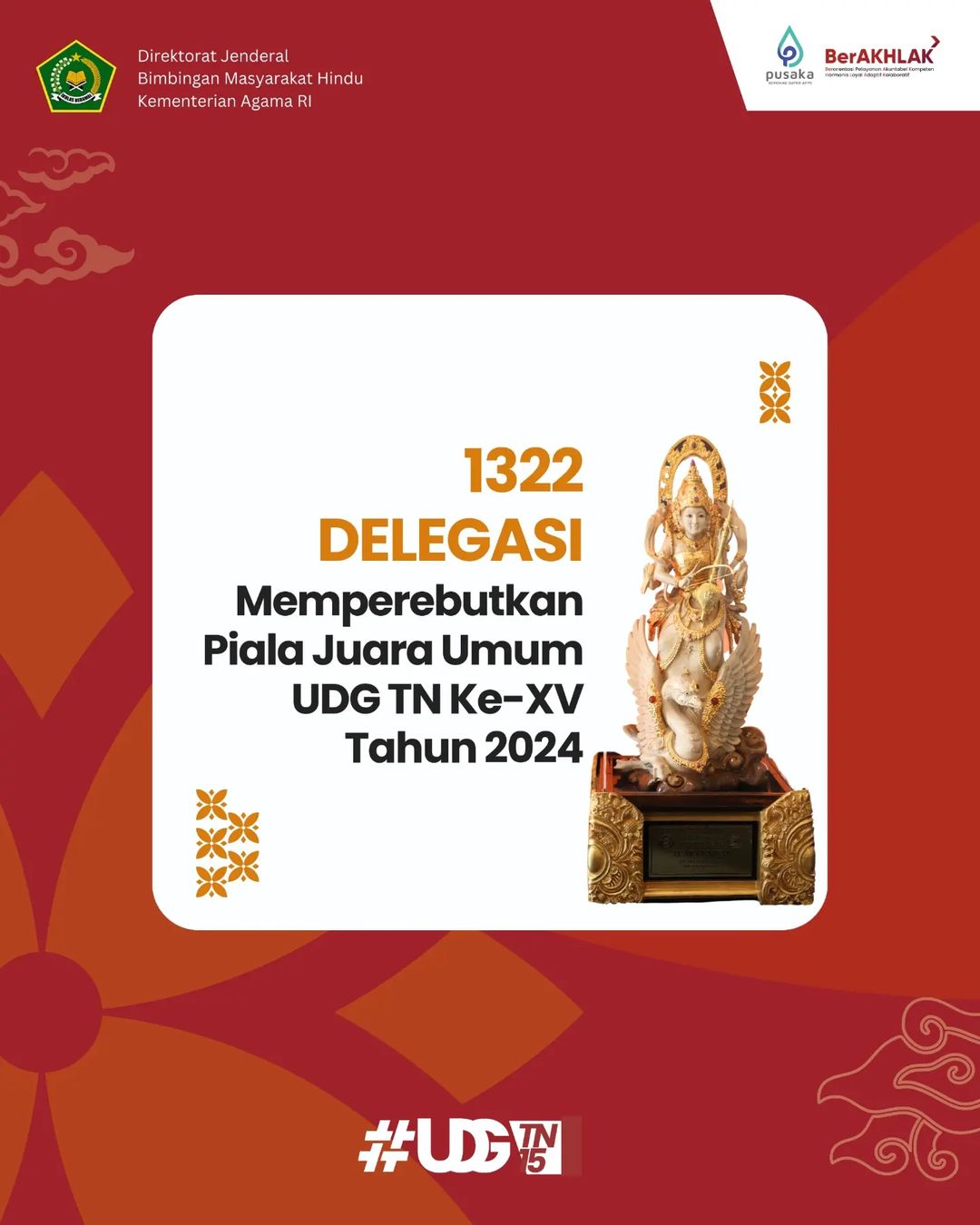 1322 Delegasi Memperebutkan Gelar Juara UDG Tingkat Nasional ke XV Tahun 2024 di Solo