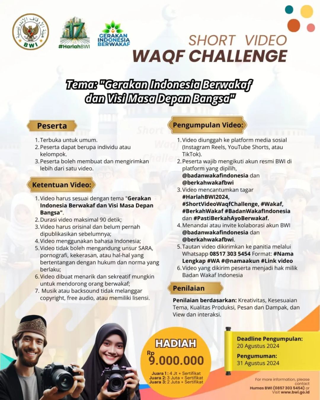 Ikuti Lomba Short Video WAQF Challenge