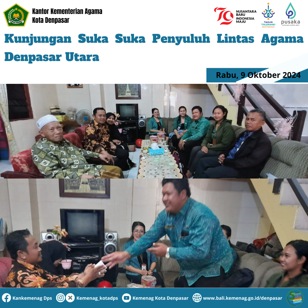 Kunjungan Suka Suka Penyuluh Lintas Agama Denpasar Utara