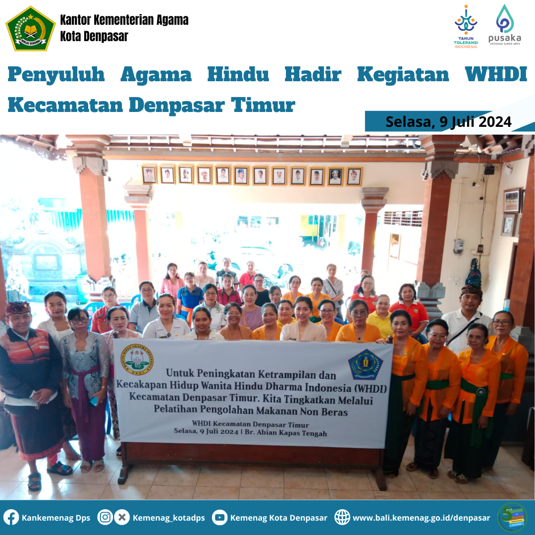 Penyuluh Agama Hindu Hadir Kegiatan WHDI Kecamatan Denpasar Timur