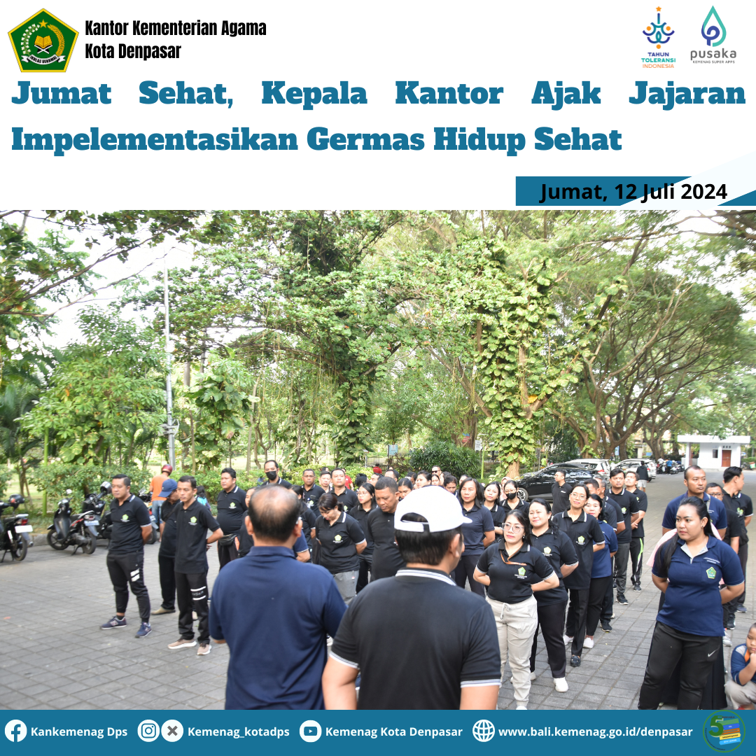 Jumat Sehat, Kepala Kantor Ajak Jajaran Impelementasikan Germas Hidup Sehat