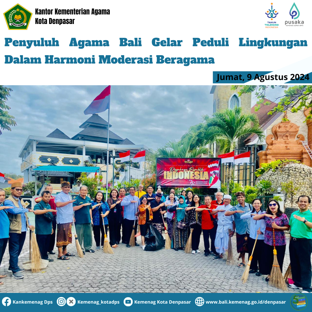 Penyuluh Agama Bali Gelar Peduli Lingkungan Dalam Harmoni Moderasi Beragama