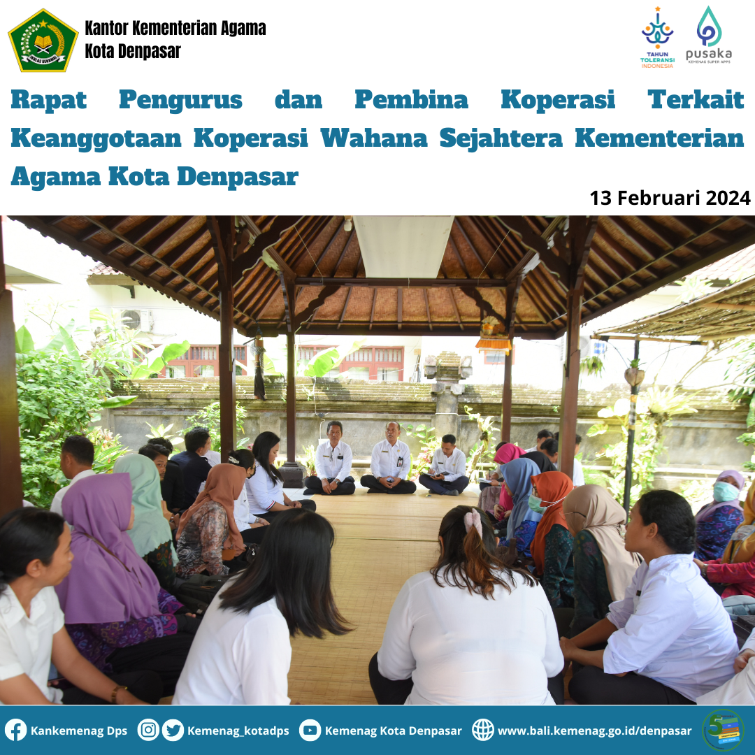 Rapat Pengurus dan Pembina Koperasi Terkait Keanggotaan Koperasi Wahana Sejahtera Kementerian Agama Kota Denpasar