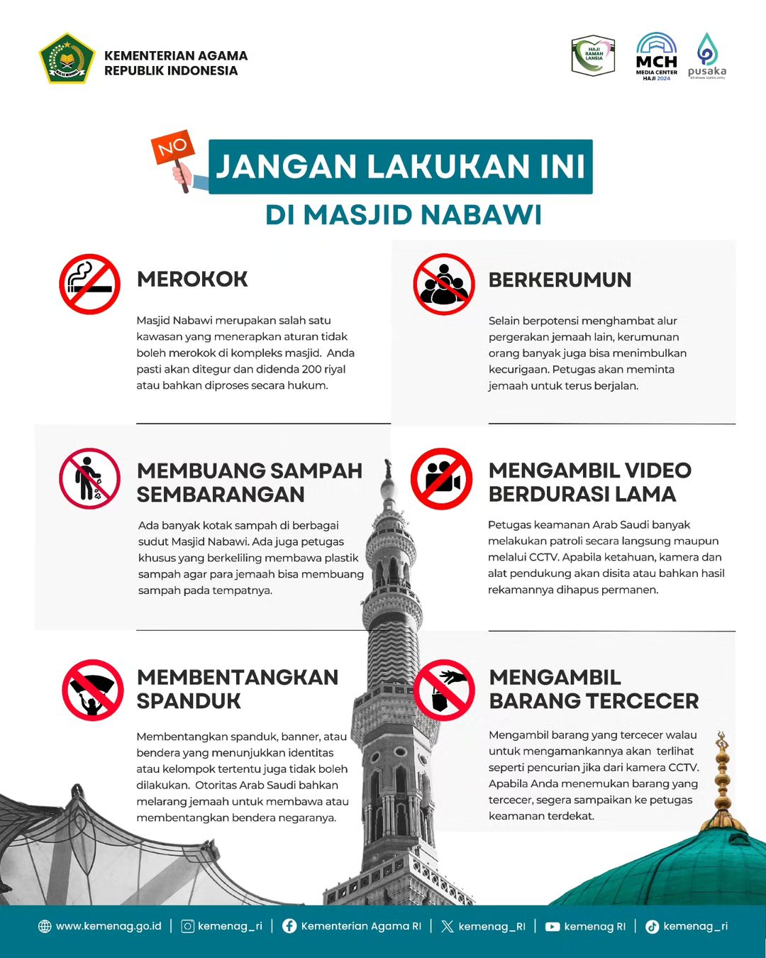 Jangan Lakukan Ini di Masjid Nabawi