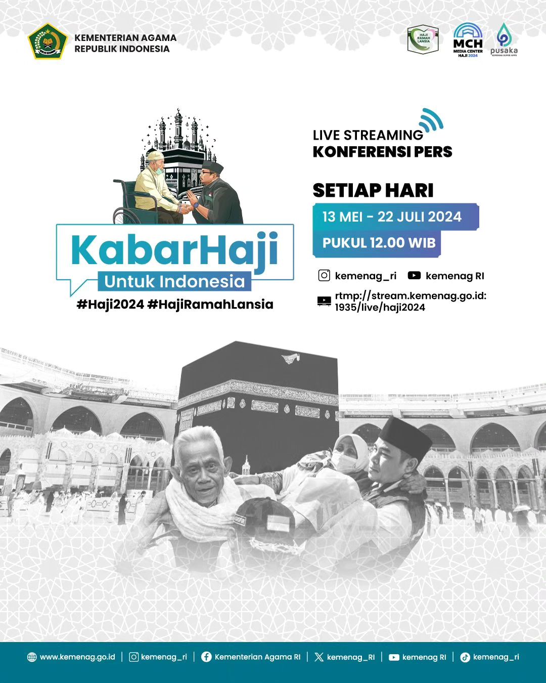 Update terus Kabar Haji untuk Indonesia melalui live streaming 