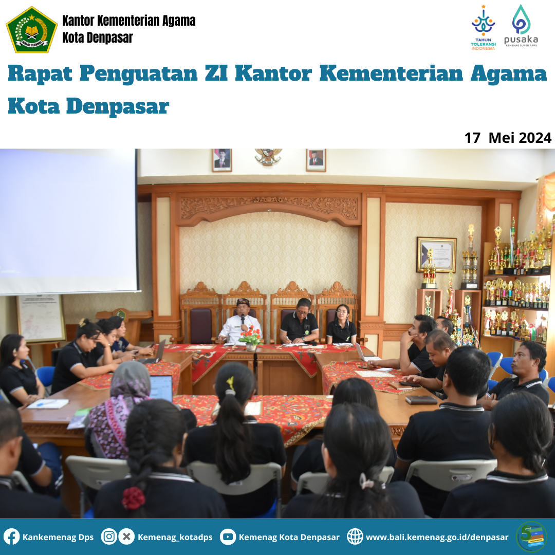 Rapat Penguatan ZI Kantor Kementerian Agama Kota Denpasar
