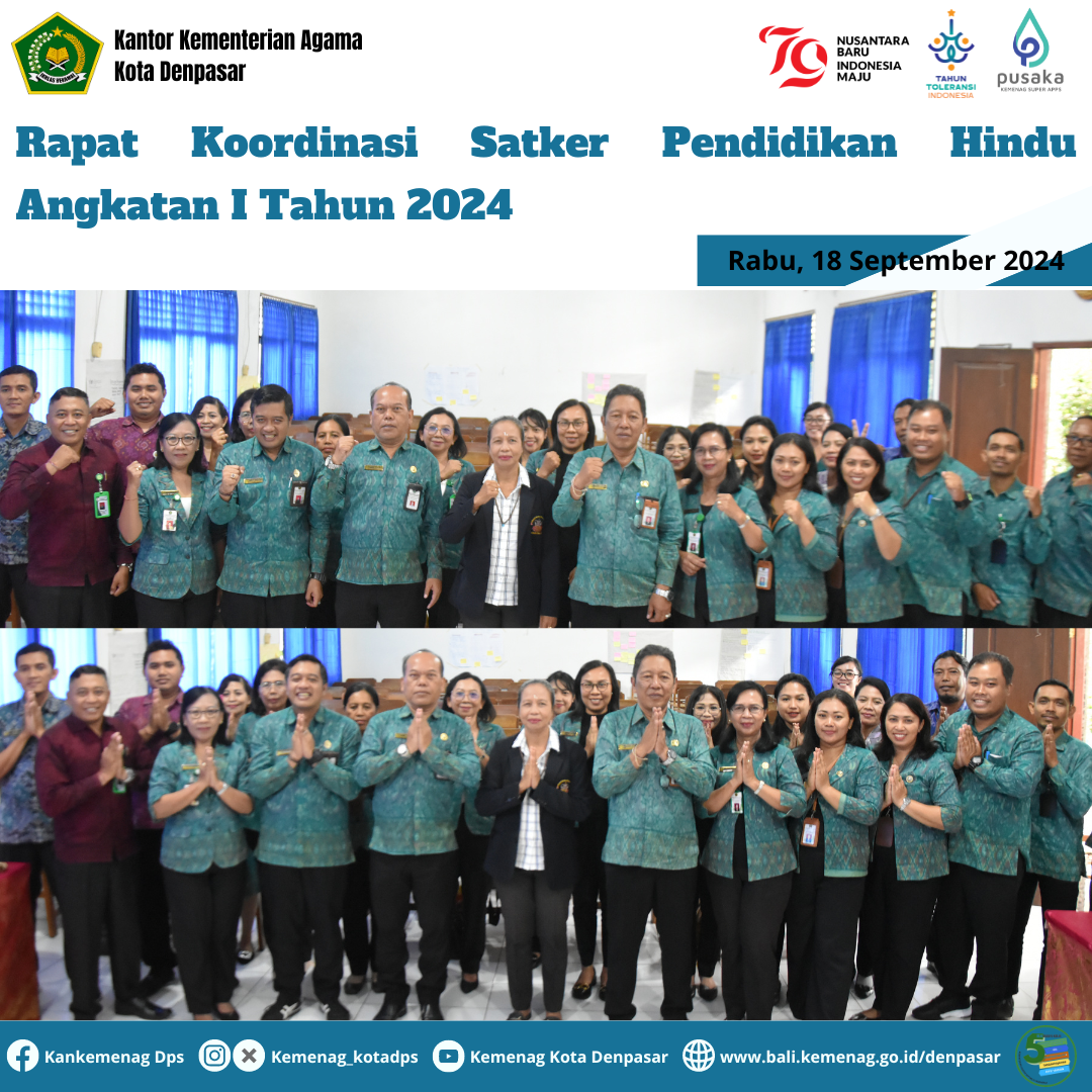 Rapat Koordinasi Satker Pendidikan Hindu Angkatan I Tahun 2024