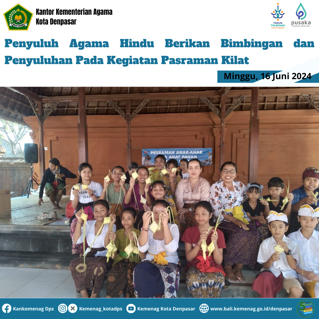Penyuluh Agama Hindu Berikan Bimbingan dan Penyuluhan Pada Kegiatan Pasraman Kilat