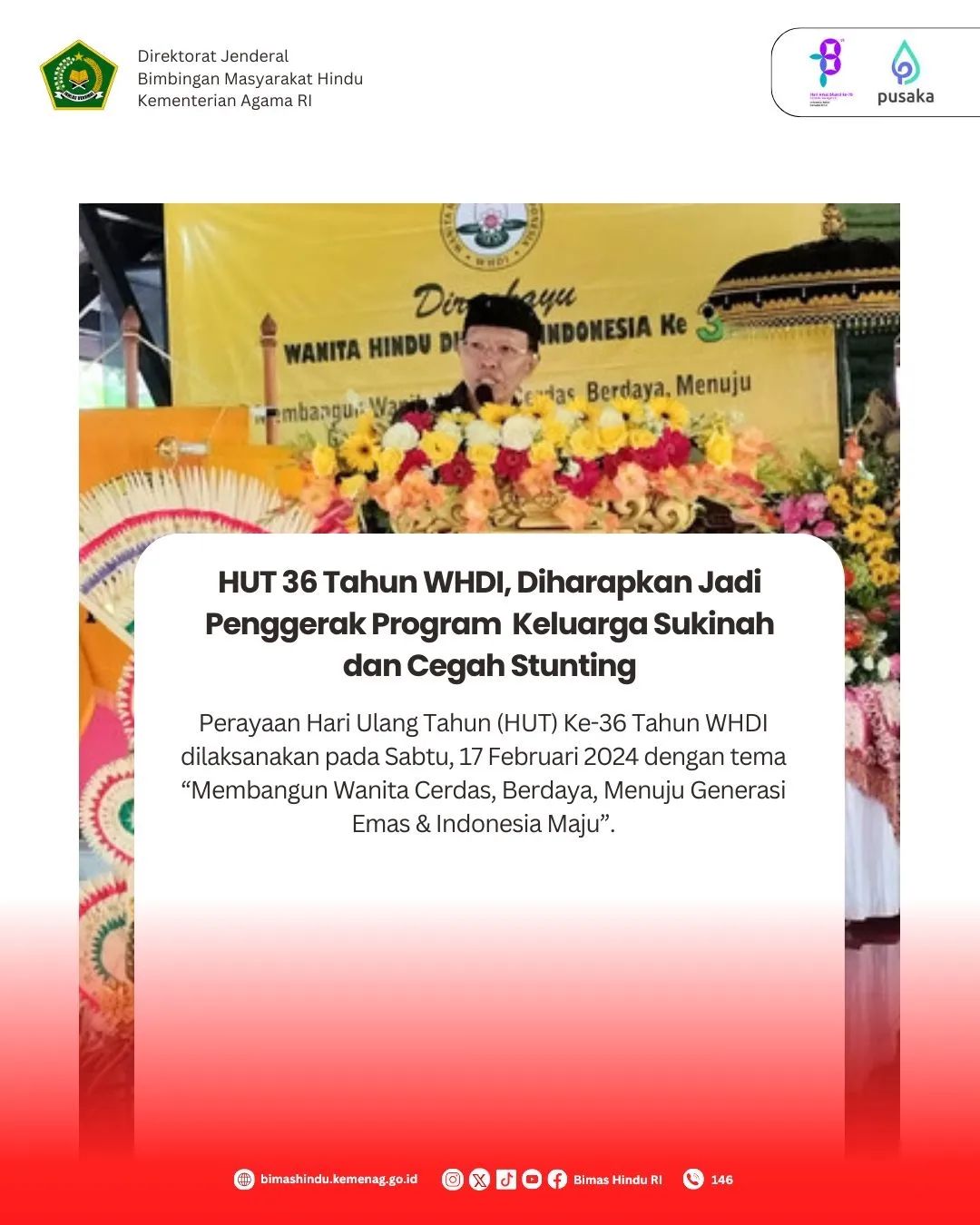 HUT 36 Tahun WHDI, Diharapkan Jadi Penggerak Program Keluarga Sukinah dan Cegah Stunting