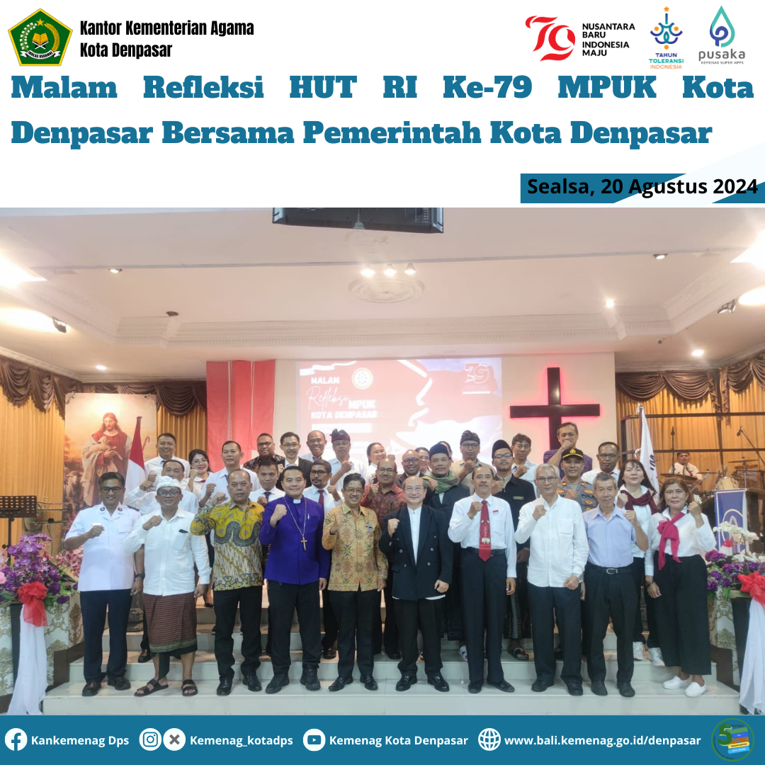 Malam Refleksi HUT RI Ke-79 MPUK Kota Denpasar Bersama Pemerintah Kota Denpasar