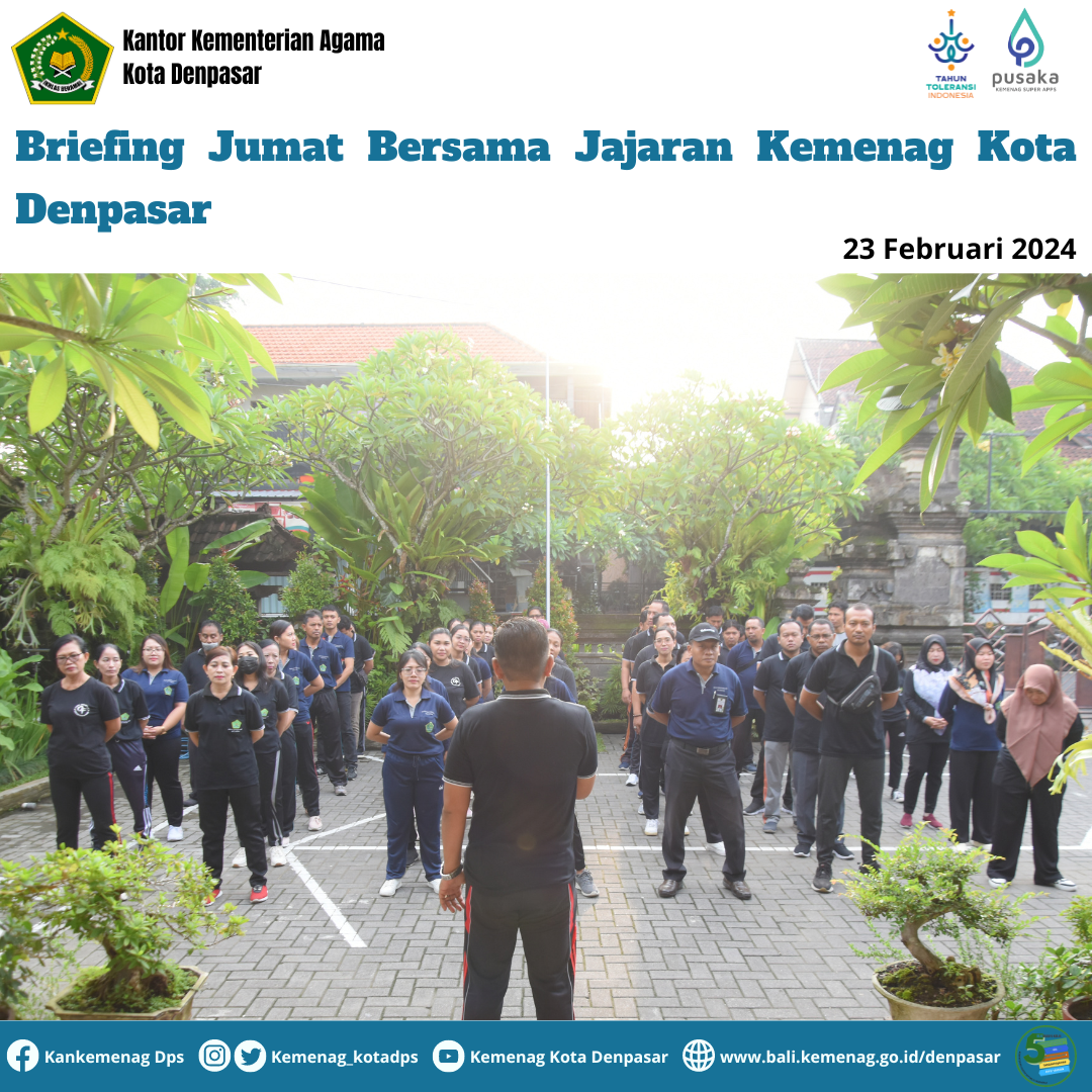 Briefing Jumat Bersama Jajaran Kemenag Kota Denpasar