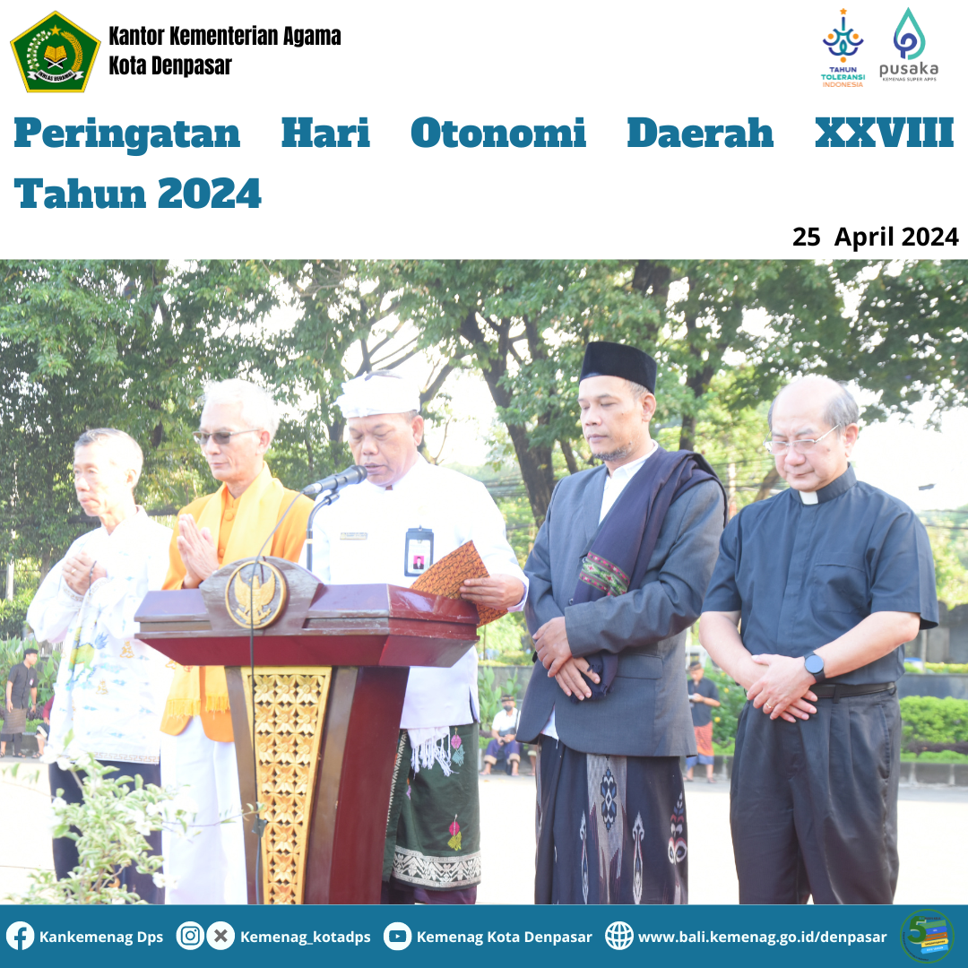 Peringatan Hari Otonomi Daerah XXVIII Tahun 2024 di Lingkungan Pemerintah Kota Denpasar
