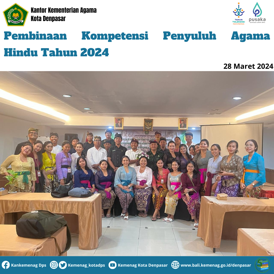 Pembinaan Kompetensi Penyuluh Agama Hindu Tahun 2024