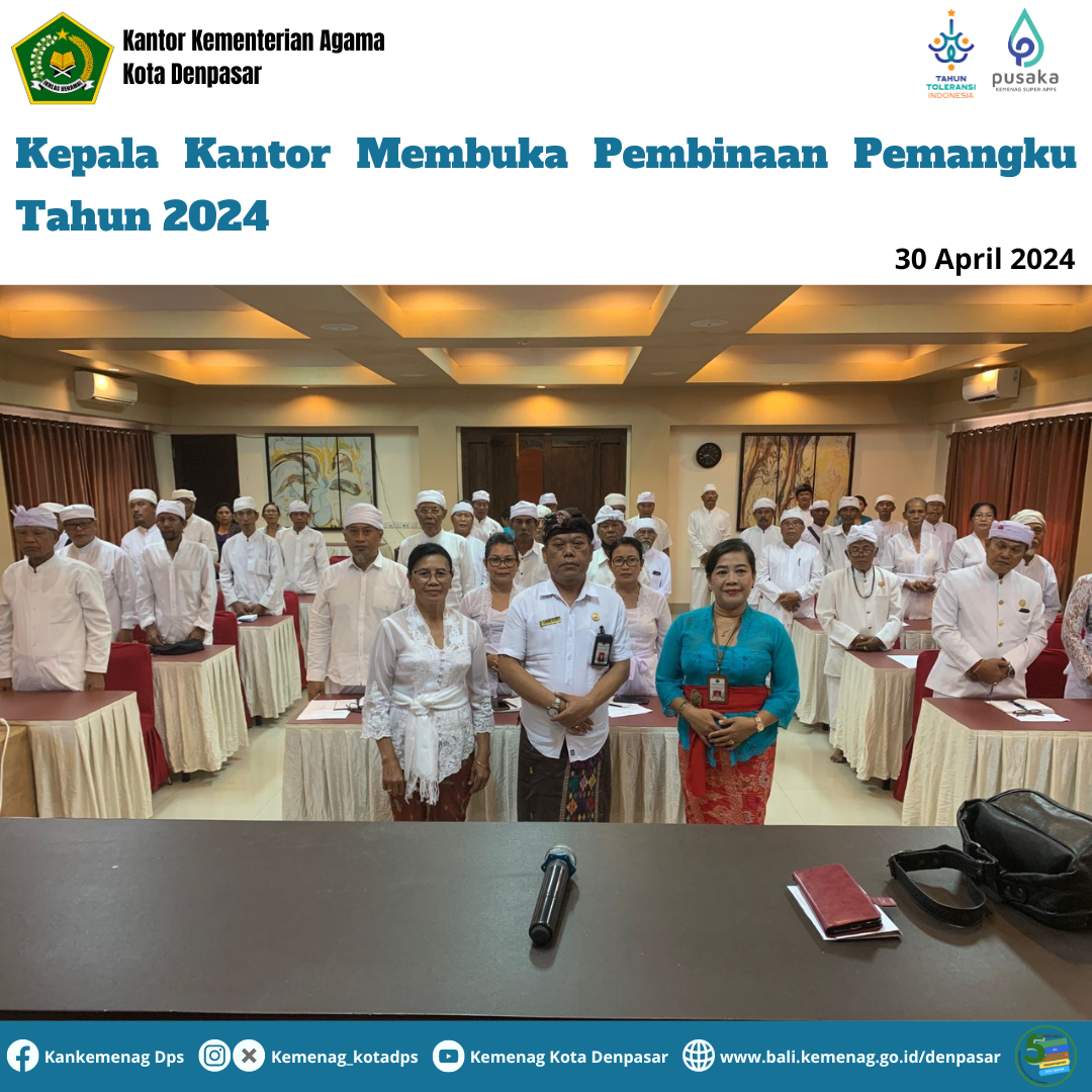Kepala Kantor Membuka Pembinaan Pemangku Tahun 2024