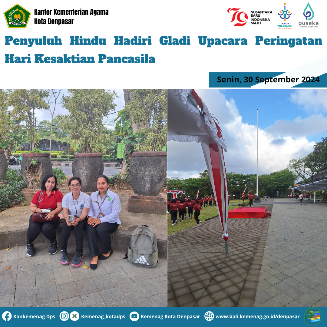 Penyuluh Hindu Hadiri Gladi Upacara Peringatan Hari Kesaktian Pancasila
