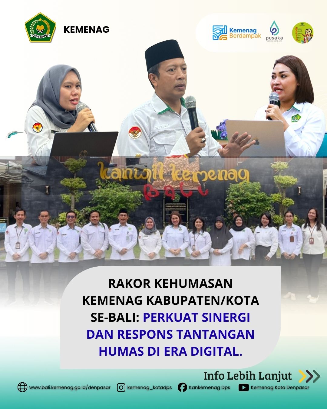 Rakor Kehumasan Kemenag Kabupaten/Kota se-Bali: Perkuat Sinergi dan Respons Tantangan Humas di Era Digital.