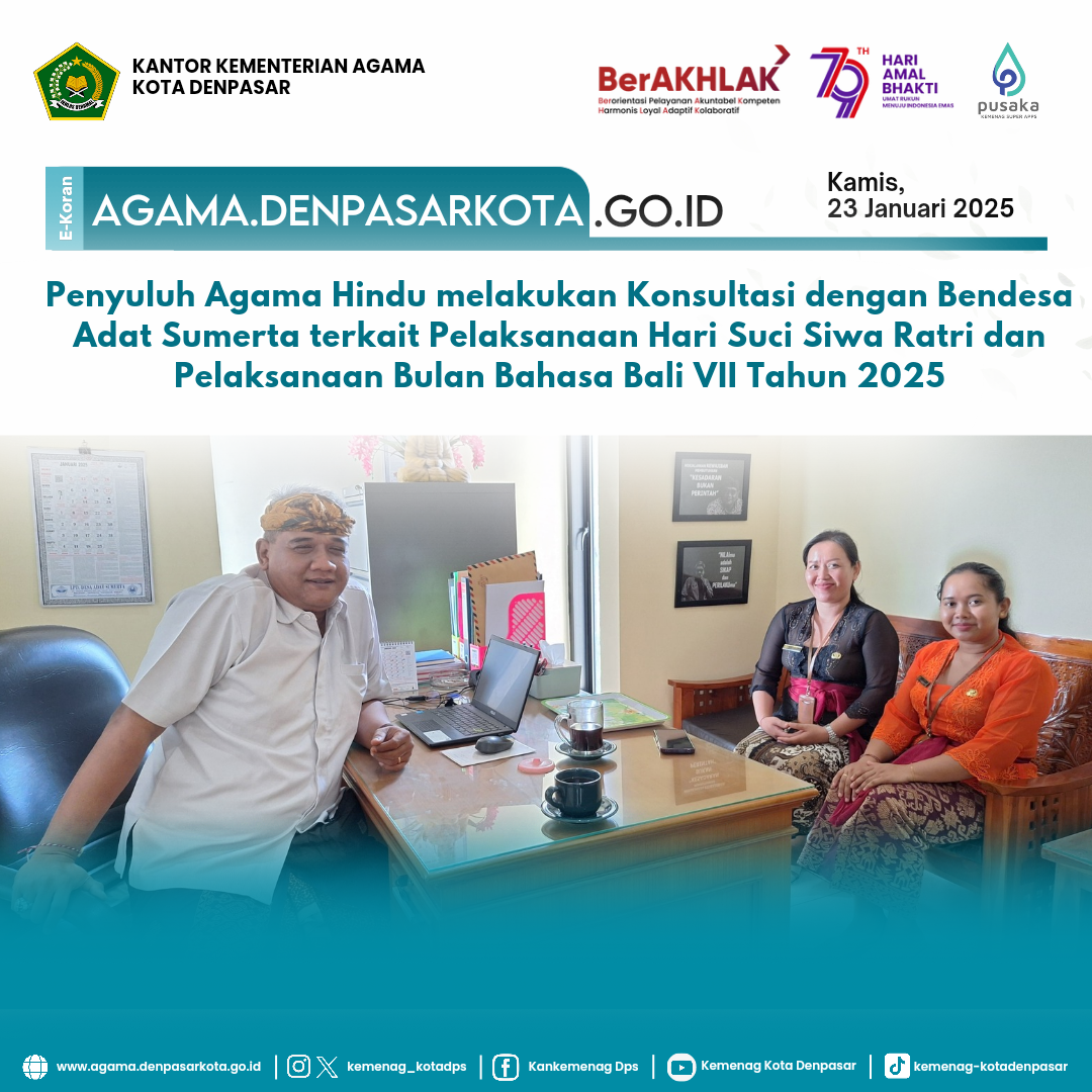 Penyuluh Agama Hindu Kantor Kementerian Agama Kota Denpasar melakukan ...