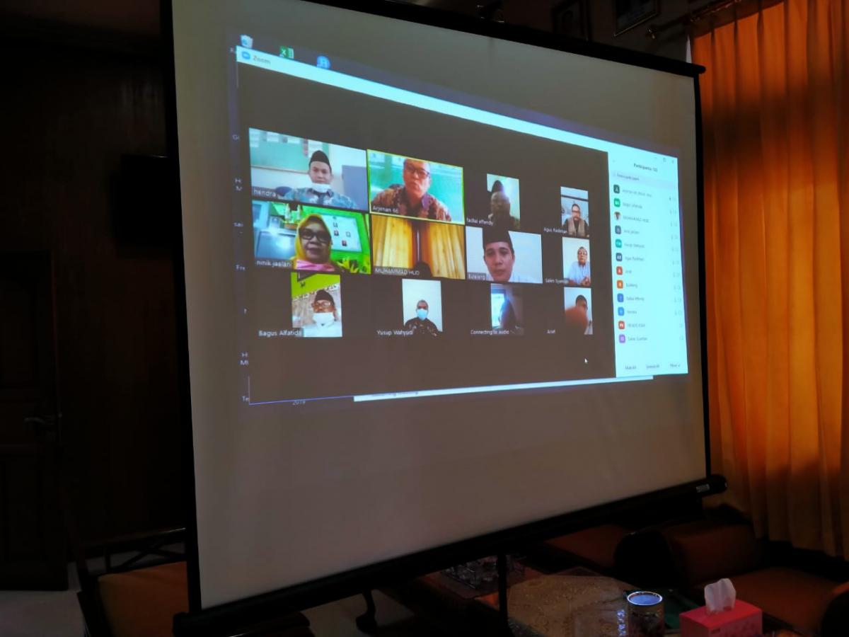 Rapat Online PAGU Refocussing dan Relokasi Anggaran Perjalanan Dinas untuk penanganan Covid-19, Bidang Pendidikan Agama  Islam