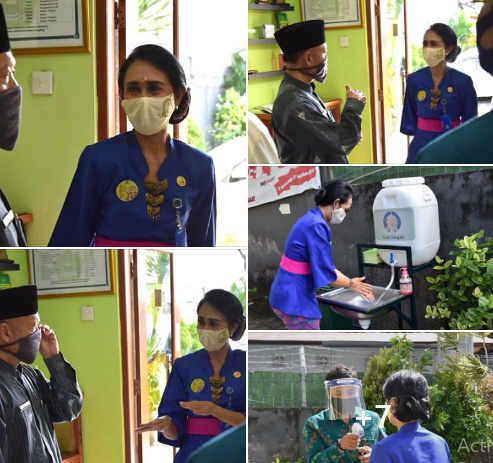 Monev Sistem Kerja Pegawai Pada Tatanan Kehidupan Normal Baru di KUA Kec. Denpasar Barat