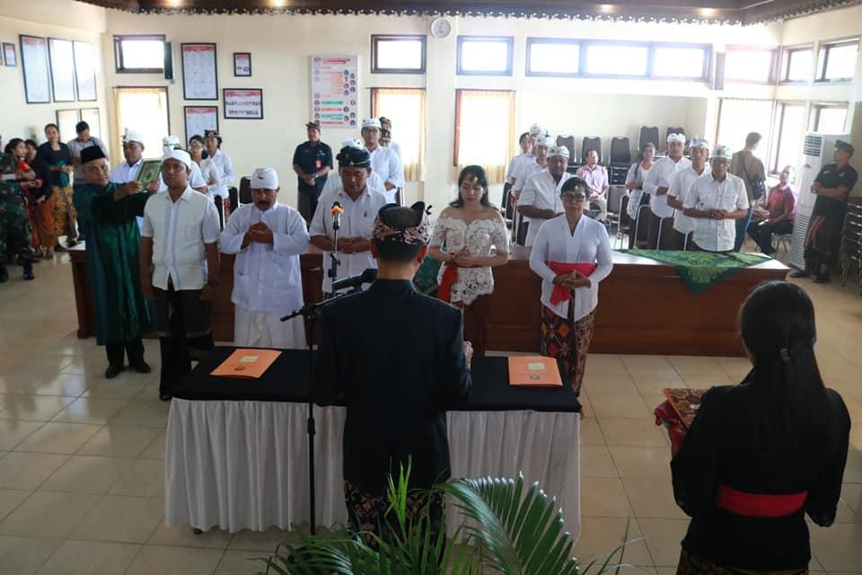 Pelantikan Panitia Pemilihan Kecamatan (PPK) dalam Pemilihan Walikota dan Wakil Walikota Depasar Tahun 2020