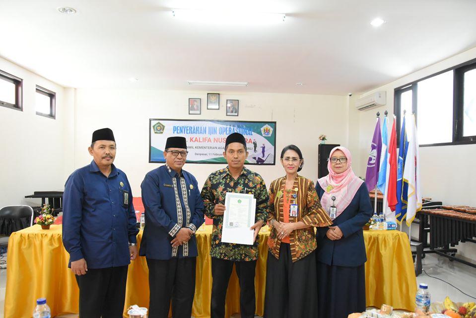 Penyerahan Ijin Operasional (IJOP) MTs Kalifa Nusantara
