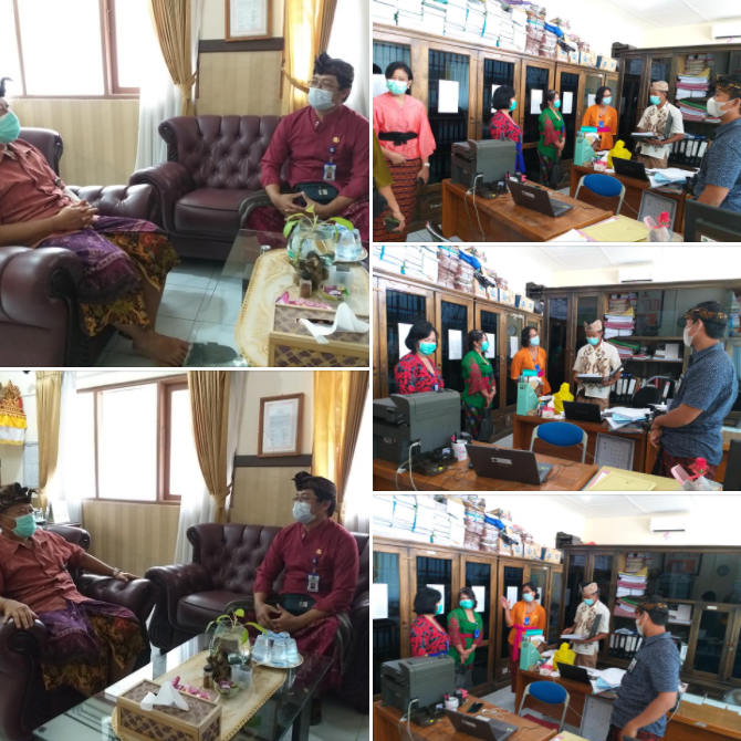 Ka. Kemenag Kota Denpasar Terima Monitoring Tim Bagian Kepegawaian dan Hukum Kanwil Kemenag Provinsi Bali