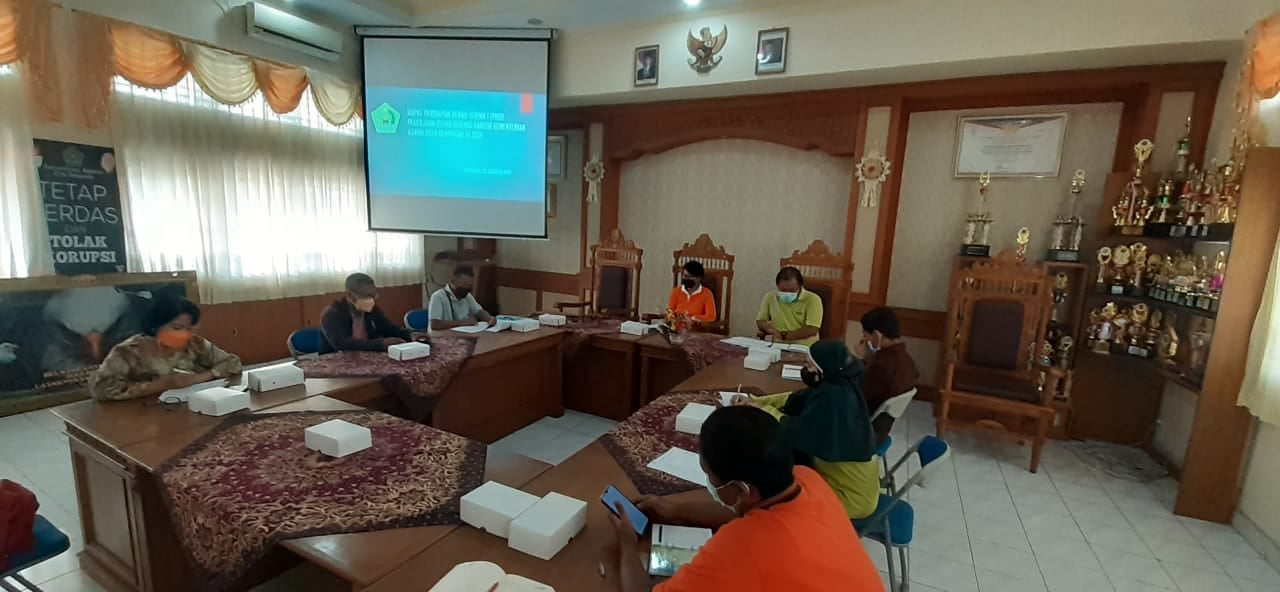 Rapat Persiapan Serah Terima I (PHD) Pekerjaan Rehab Gedung Kantor Kementerian Agama Kota Denpasar Tahun Anggaran 2021