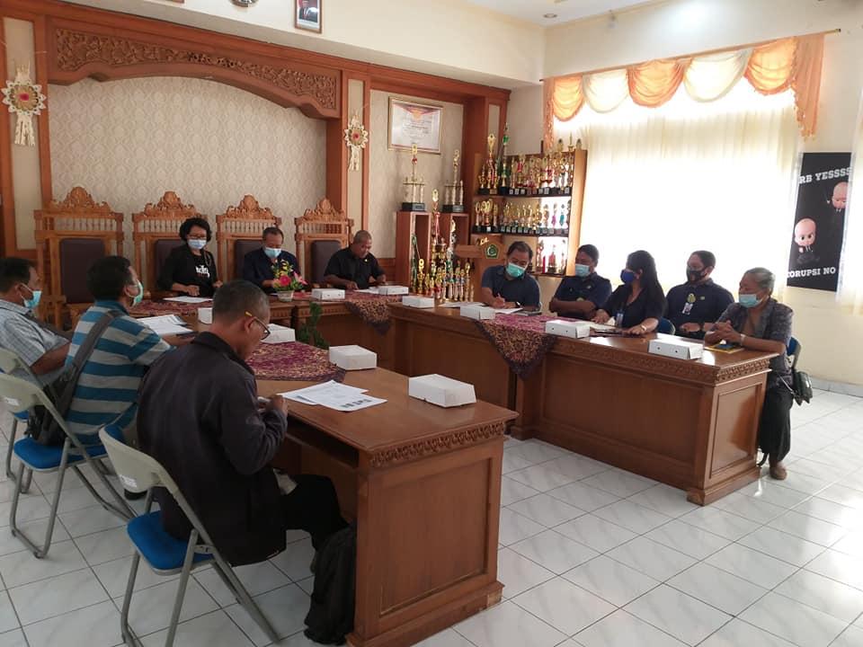 Rapat Pembahasan Kemajuan Pekerjaan Rehab Gedung PTSP Kemenag Kota Denpasar