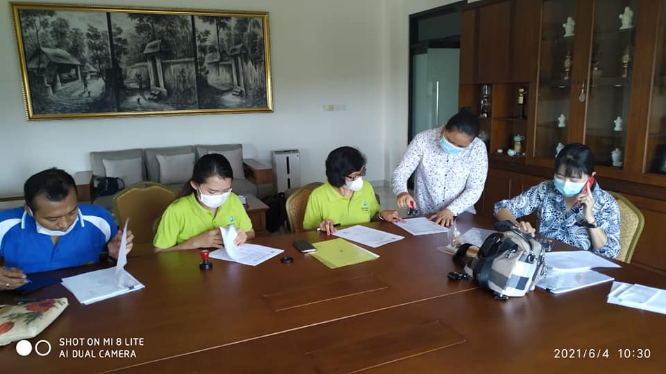 Monev Pemanfaatan Bantuan Operasional SMB dan Bantuan Rumah Ibadah Bersih dan Sehat di Vihara Buddha Maitreya, Denpasar