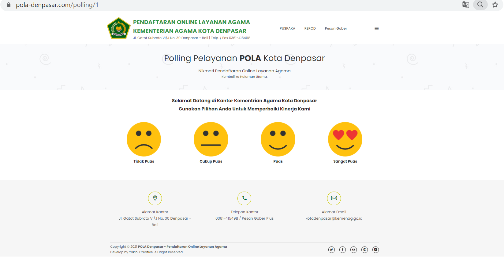 Survey Kepuasan Layanan Melalui SERASI