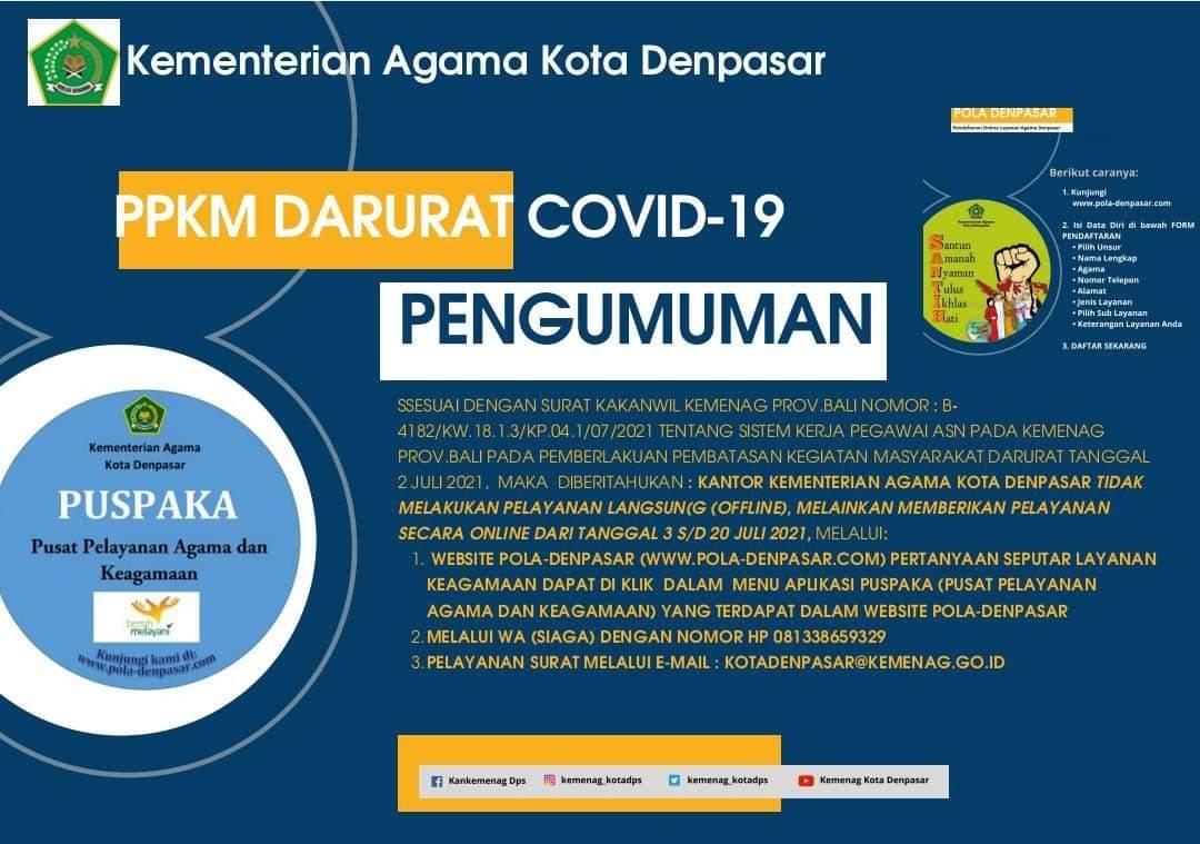 Pelayanan Publik Selama PPKM Darurat Covid-19
