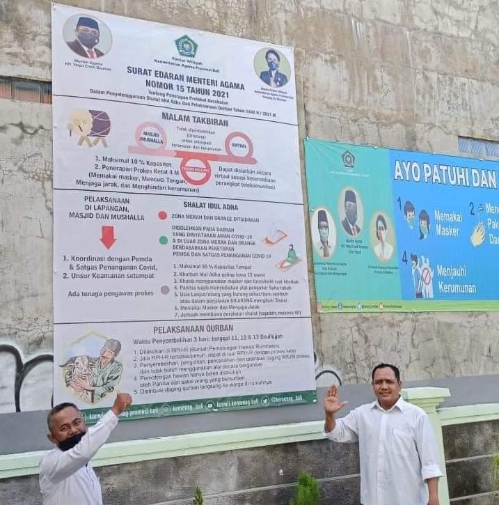 Pemasangan Spanduk dan Baliho SE Menag No 15 Tahuh 2021 Oleh Kepala KUA se-Kecamatan Denpasar