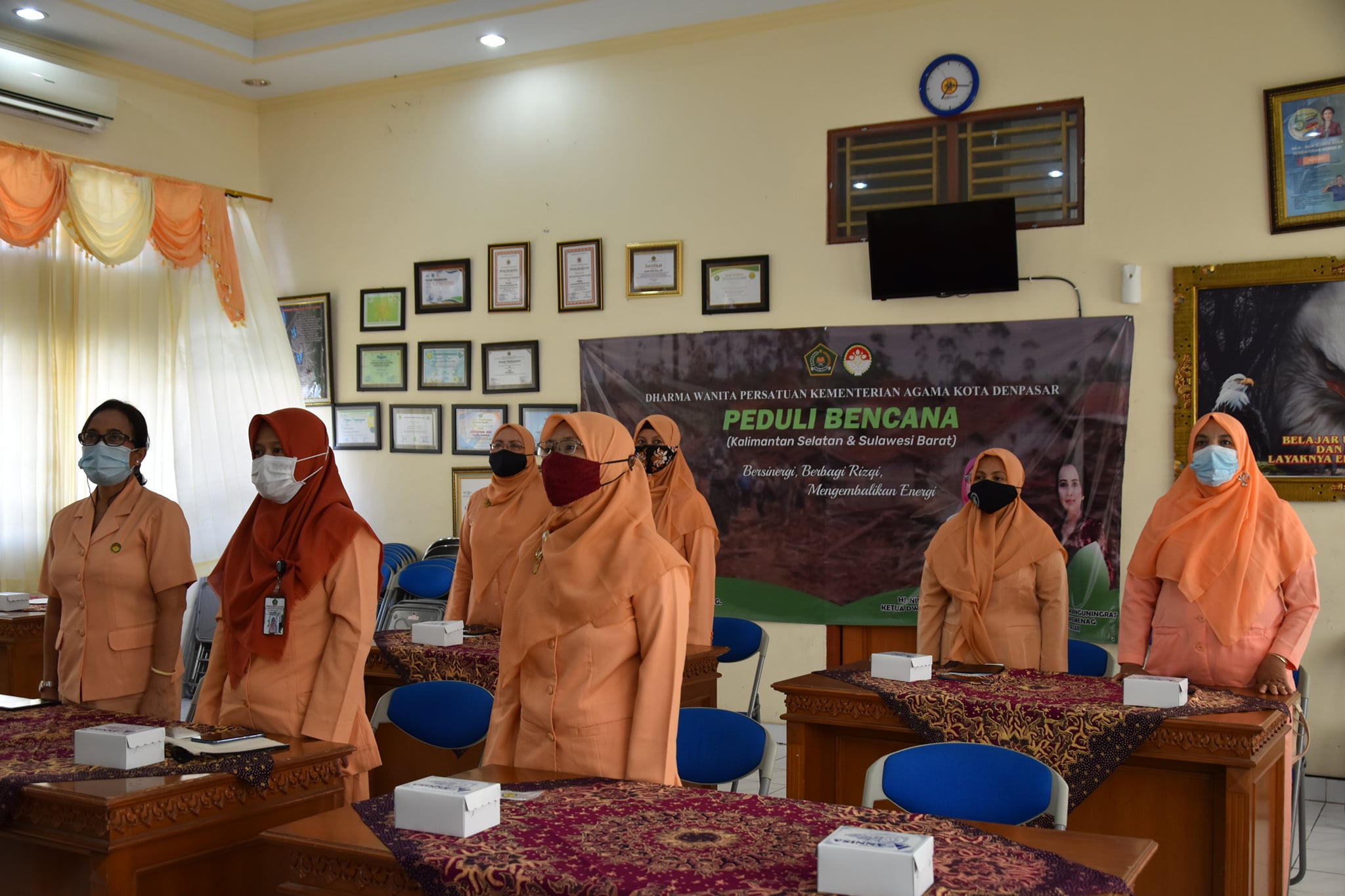 Launching Pendistribusian Bantuan Peduli Bencana Bersama DWP Kemenag RI dan Seluruh DWP Kemenag se-Indonesia