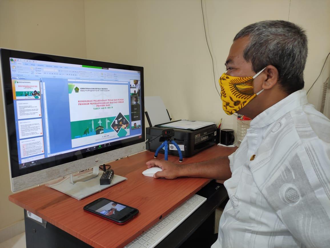 PHU Kankemenag Kota Denpasar Ikuti Rapat Konsolidasi Pelaksanaan Tugas dan Fungsi Program PHU Provinsi Bali