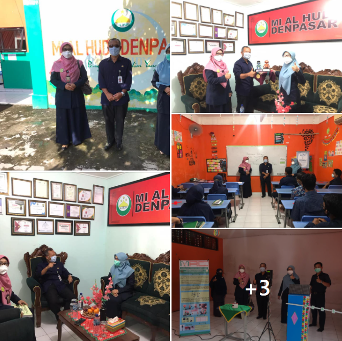 Kepala Kantor Lakukan Monitoring Penerapan Prokes 5M di MI Al Hudy