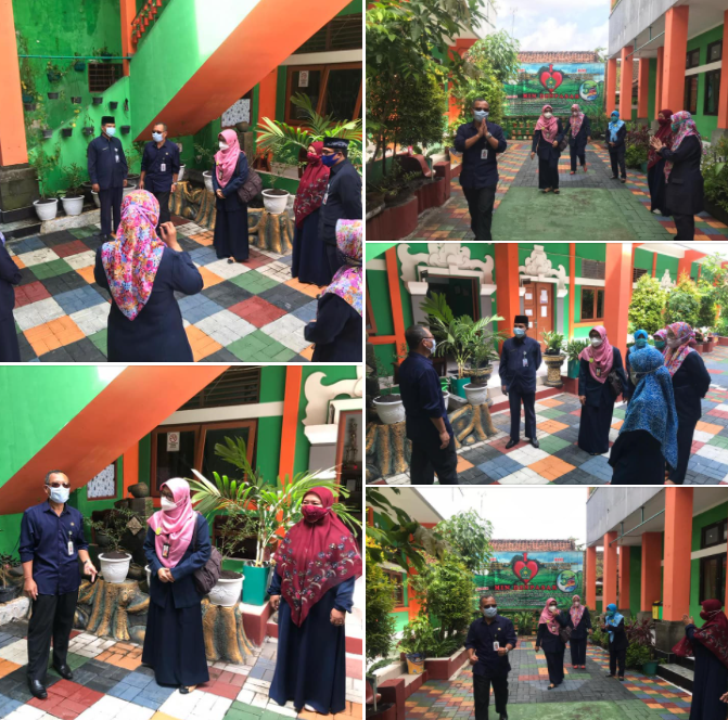 Kepala Kantor Kembali Lakukan Monitoring Penerapan Prokes 5M di MIN Denpasar