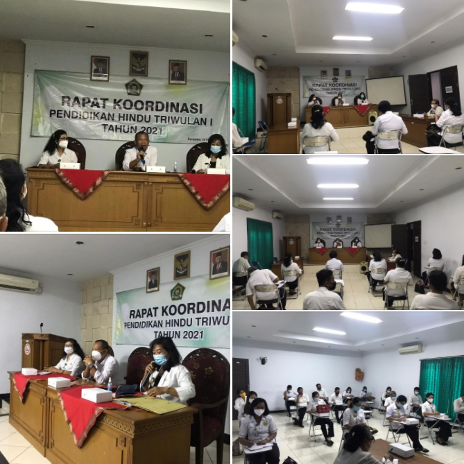 Rakor Pendidikan Hindu Triwulan I Tahun 2021